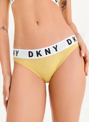 Yellow DKNY Cozy Boyfriend Bikini Women's Panties | Malaysia_D1137