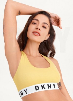Yellow DKNY Cozy Boyfriend Racerback Women's Bras | Malaysia_D1979