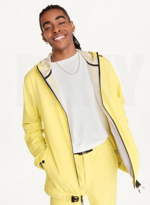 Yellow DKNY Nylon Windbreaker Men's Jackets | Malaysia_D0244